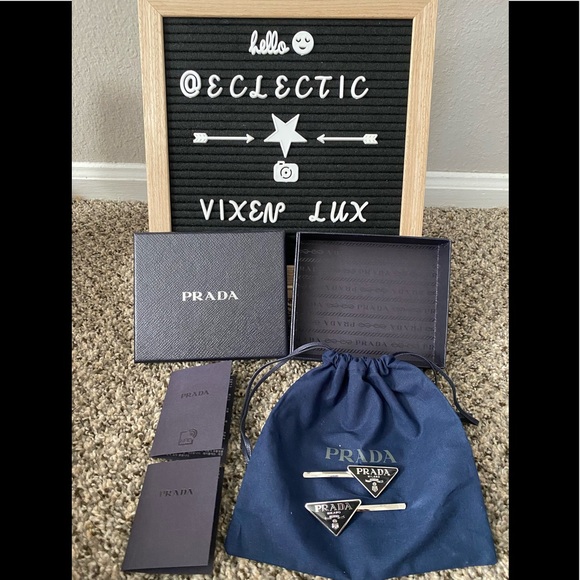 Iconic Prada Metal Hair Clip - Picture 3 of 9